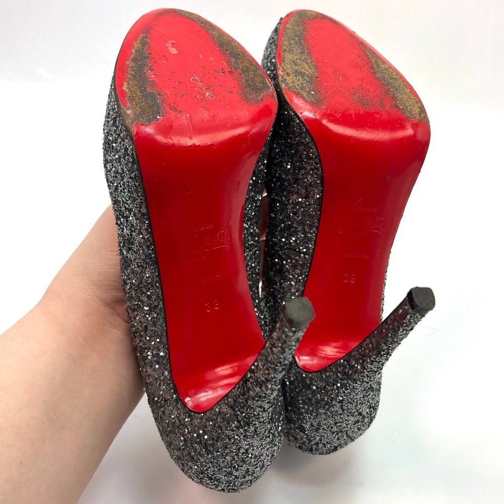 🌷❤️‍🔥FINAL SALE 🔥 NO OFFERS🌷💥Christian Louboutin Very Prive 120 Pumps 38 - Picture 6 of 7
